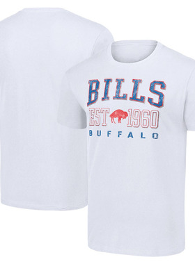 NFL球衣男夏季比尔队Buffalo Bills男士休闲运动长袖宽松短袖T恤