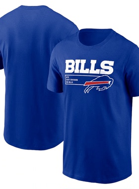 NFL球衣男夏季比尔队Buffalo Bills男士休闲运动长袖宽松短袖T恤