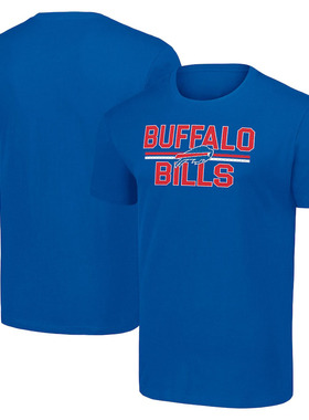 NFL球衣男夏季比尔队Buffalo Bills男士休闲运动长袖宽松短袖T恤