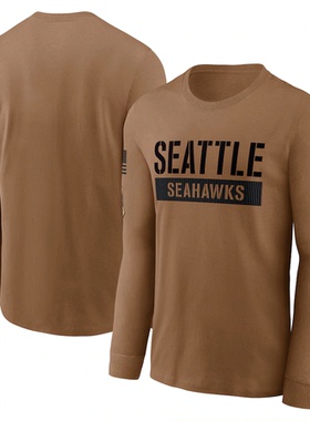 NFL球衣男士夏季致敬版海鹰Seattle Seahawks运动长袖宽松短袖T恤