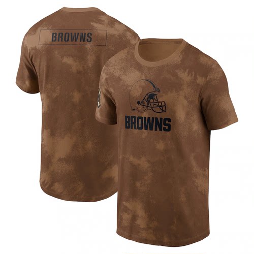 NFL球衣男士夏季致敬版布朗Cleveland Browns运动长袖宽松短袖T恤