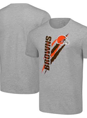 NFL球衣男夏季布朗Cleveland Browns男士休闲运动长袖宽松短袖T恤