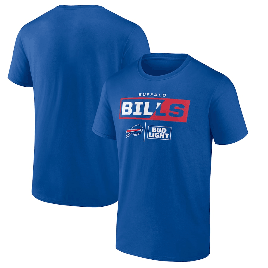 NFL球衣男夏季比尔队Buffalo Bills男士休闲运动长袖宽松短袖T恤
