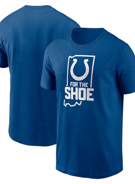NFL球衣男夏季小马Indianapolis Colts休闲运动长袖宽松男短袖T恤