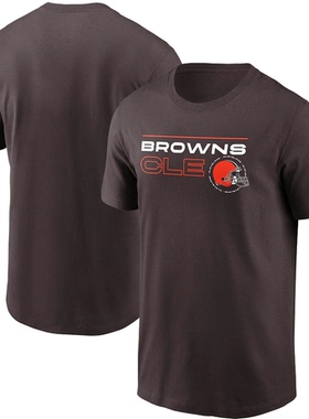 NFL橄榄球衣男夏季克利夫兰布朗Cleveland Browns运动宽松短袖T恤