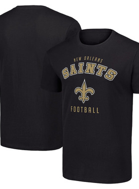 NFL球衣夏季圣徒New Orleans Saints男士休闲运动长袖宽松短袖T恤