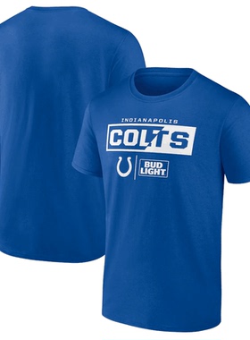 NFL球衣男夏季小马Indianapolis Colts休闲运动长袖宽松男短袖T恤