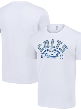 NFL球衣男夏季小马Indianapolis Colts休闲运动长袖宽松男短袖T恤