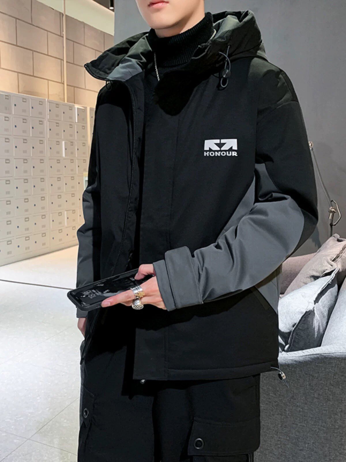 品牌冬季新款加厚户外羽绒服男休闲中老年羽绒服白鸭绒外套