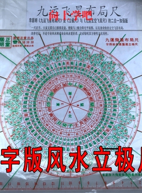 玄空飞星多功能透明罗盘立极尺