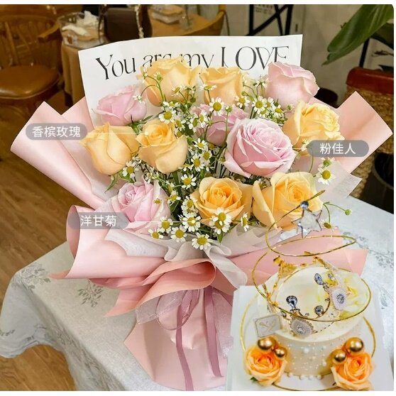 衡水市桃城区衡水火车站新大陆商业广场玫瑰花生日蛋糕鲜花店母亲