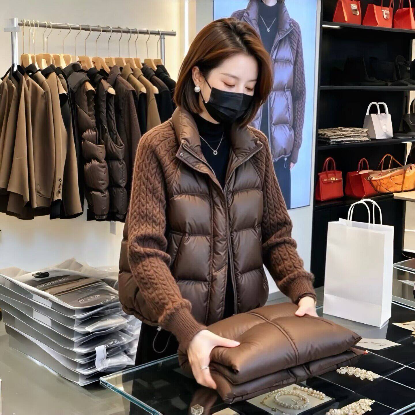 新款宽松保暖拉链面包服外套
