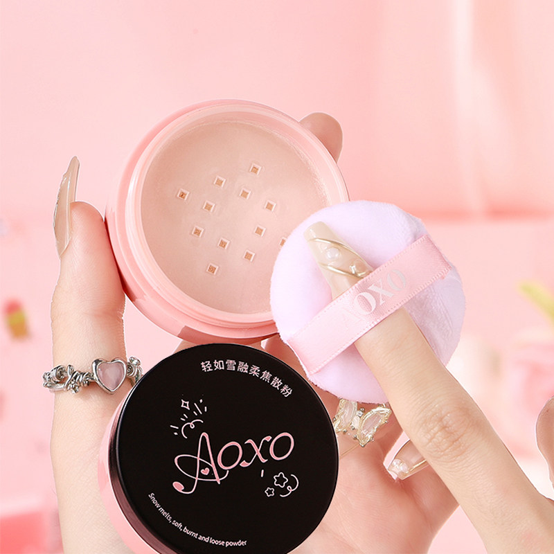 散粉定妆粉持久控油遮瑕防水防汗不脱妆隐形毛孔学生平价国货蜜粉