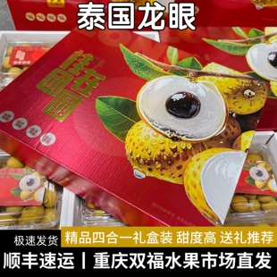 桂在团圆礼盒款泰国龙眼四合一礼盒装桂圆年货送礼客户长辈双福