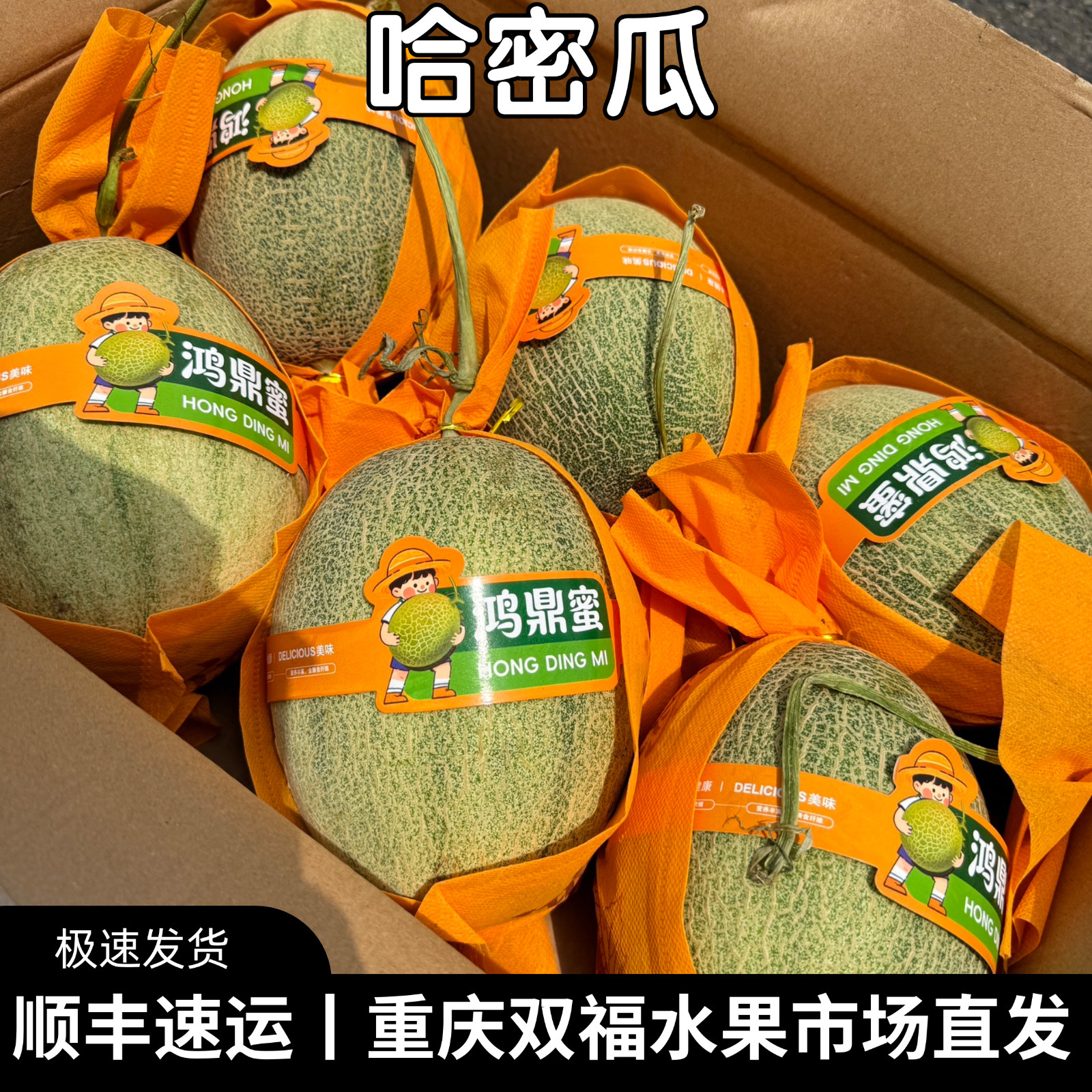 当季水果推荐新鲜哈密瓜小蜜瓜单果约3.5-4斤脆甜重庆双福顺丰
