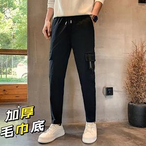 加厚毛巾底 秋冬款男士休闲裤直筒休闲裤修身长裤712-1-A150图片