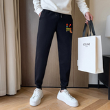 冬季加绒卫裤男士运动裤加厚束脚裤修身小脚裤A77-P45绒P48，男装休闲裤，星座712-1