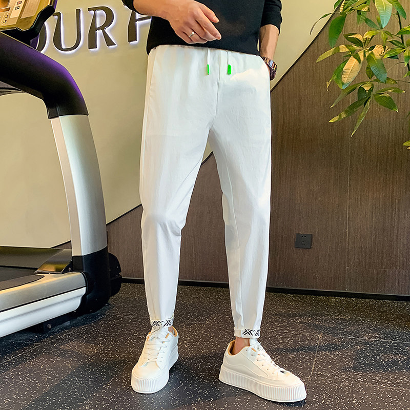 秋季长裤直筒休闲裤发型师时尚花边裤子加厚长裤A12新增长裤P48,男装休闲裤,星座712-1