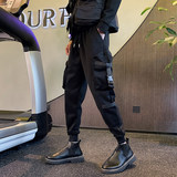 冬季男士卫裤运动裤口袋工装裤社会小伙束脚裤修身小脚裤A67，男装休闲裤，星座712-1
