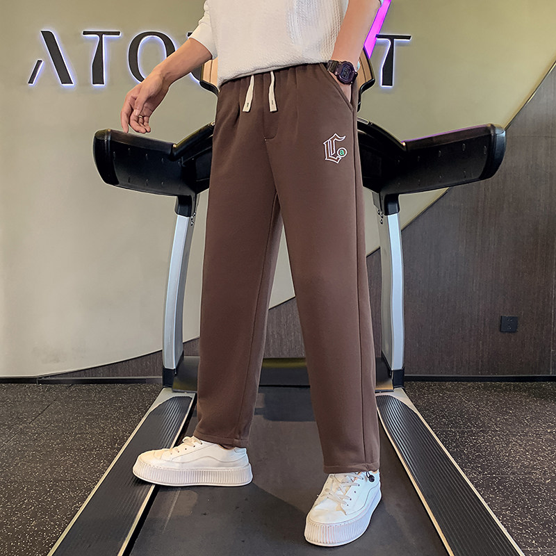 冬季新款男士运动裤直筒宽松阔腿裤高级感痞帅网红裤休闲长裤A141，男装休闲裤，星座712-1