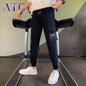 秋季长裤男士休闲裤潮流百搭束脚裤多口袋工装裤修身小脚裤A146