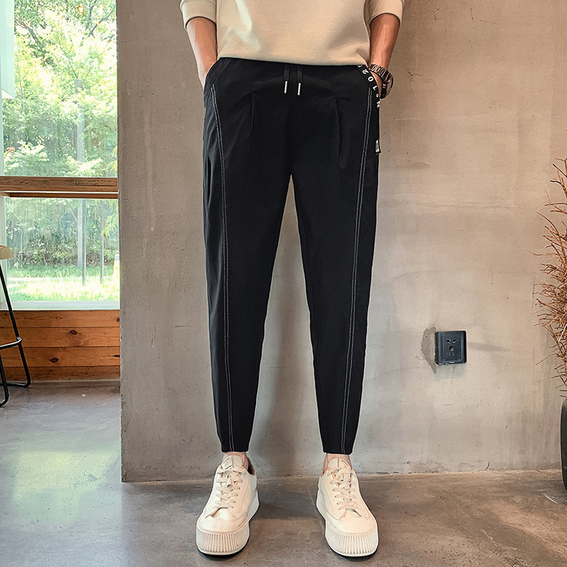 秋装新款男士休闲裤时尚百搭束脚裤潮流修身小脚裤712-1-A127，男装休闲裤，星座712-1