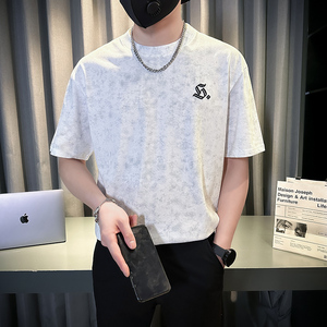 夏季短袖T恤男士刺绣字母流行休闲半袖打底衫 TX04-P58图片
