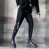 2024春装新款男士休闲裤社会小伙网红束脚裤修身小脚裤712-1-AK38，男装休闲裤，星座712-1