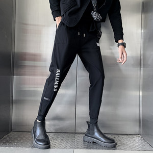 2024春装新款男士休闲裤社会小伙网红束脚裤修身小脚裤712-1-AK38图片