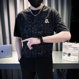 夏季韩版圆领短袖T恤男士刺绣休闲半袖打底衫TX04-P58，男装T恤，星座712-1