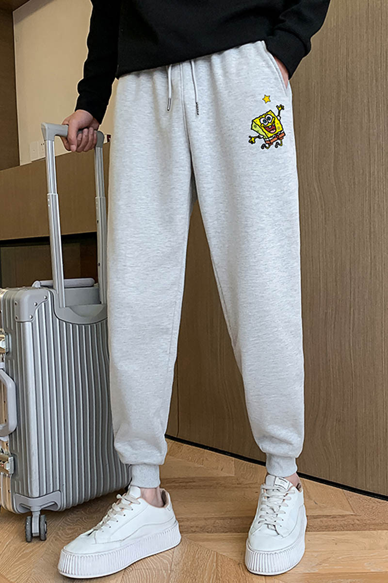 冬季加绒裤男士运动裤潮流束脚裤百搭跑步卫裤A79-P45绒P48,男装休闲裤,星座712-1