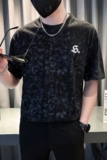 夏季新款男士短袖T恤衫潮牌宽松半袖打底衫扎染做旧T恤TX04-P58，男装T恤，星座712-1