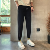 夏季新品男士休闲裤高级感花边休闲裤修身小脚裤青少年服装AK133，男装休闲裤，星座712-1