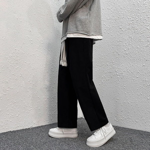 灯芯绒裤男士编织带玉米粒休闲裤港风男女中性休闲裤宽松阔腿裤30图片