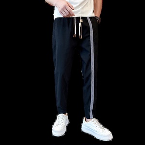 夏季男士休闲裤薄款修身小脚裤显瘦条纹裤7712-1-AK122-P45图片