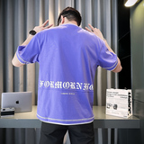 夏季短袖T恤男士百搭圆领宽松运动青少年套头衫潮TX05-P58，男装T恤，星座712-1