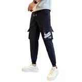 2024春装新款男士休闲裤加厚保暖长裤潮牌束脚裤工装裤A169加绒，男装休闲裤，星座712-1