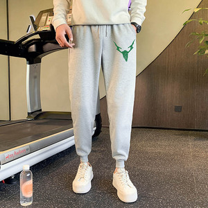 男士卫裤冬季加绒裤子 春装新款运动裤 社会人束脚裤A73P45绒P48图片