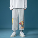 2023新款老虎印花裤子潮牌运动裤春装新款男女中性卫裤KK12-P38，男装休闲裤，星座712-1