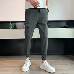 夏季男士休闲裤潮流弹力九分裤修身小脚裤社会小伙712-1-A92-P48图片