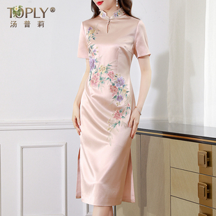 高档喜婆婆婚宴旗袍妈妈礼服高端品牌平时可穿敬酒服大码显瘦年轻