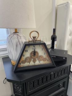 美式复古轻奢客厅台式座钟艺术创意摆件高级感钟表家用时钟装饰