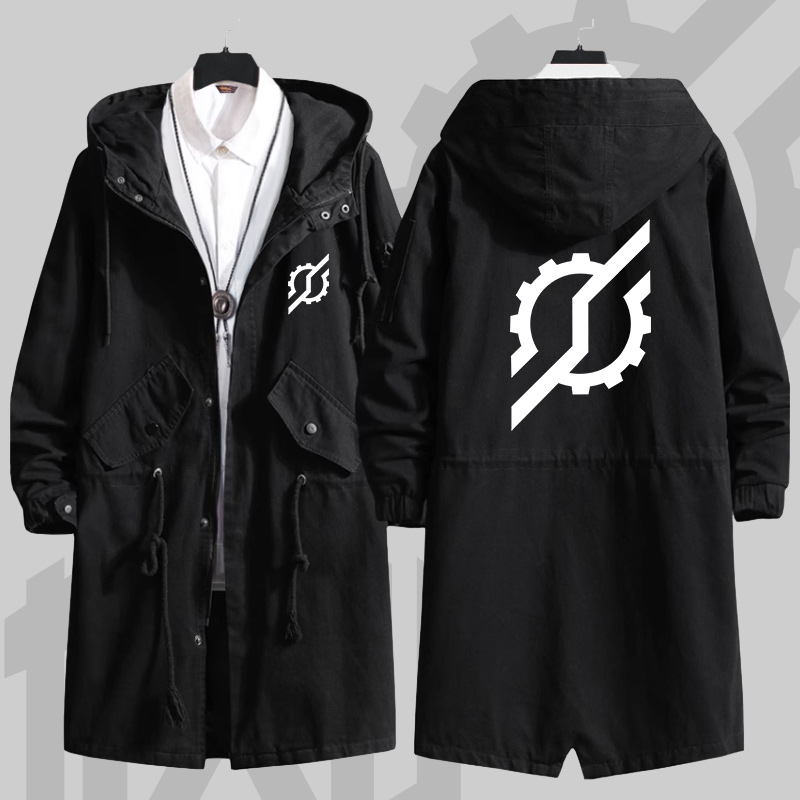 骑士周边衣服中长款风衣外套