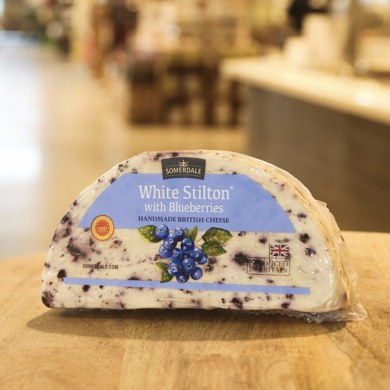 英国进口斯蒂尔顿果味白奶酪white stilton1kg加味芝士甜味cheese