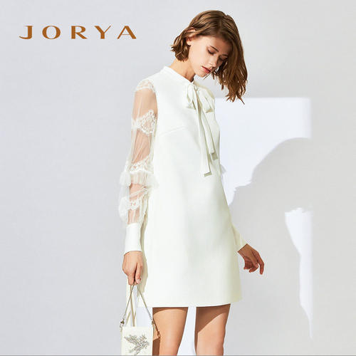 JORYA欣贺卓雅蝴蝶结连衣裙