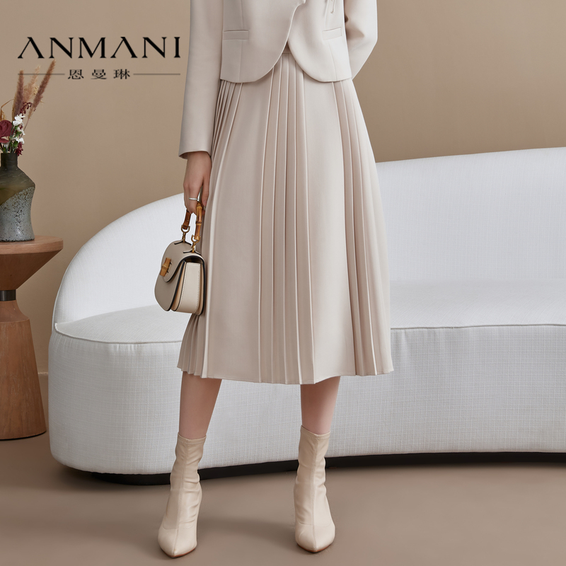 新中式套装手工盘扣外套压褶半裙