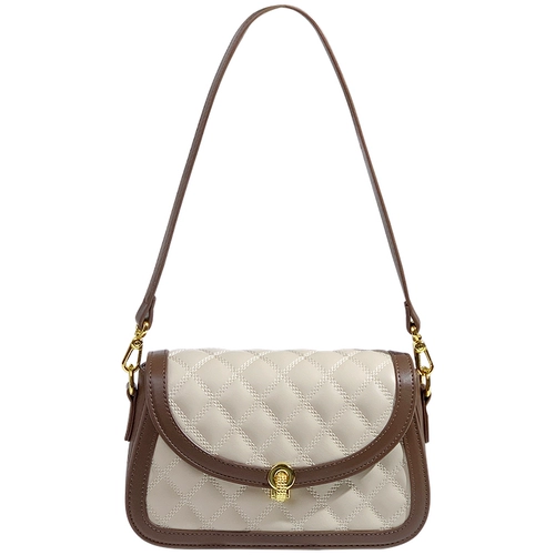 Демисезонная сумка подмышку, сумка на одно плечо, небольшая сумка, из натуральной кожи, французский стиль, изысканный стиль, в западном стиле