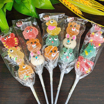 乐思其趣味果汁软糖38克/支儿童网红休闲零食小吃水果味棒棒糖果