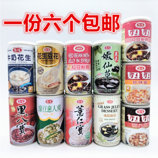 一份6罐包邮　台湾进爱之味花生豆花，意人爽，妞妞八宝粥系列