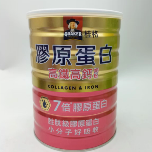 台湾采购 桂格高铁高钙胶原蛋白女士成人脱脂奶粉 750g
